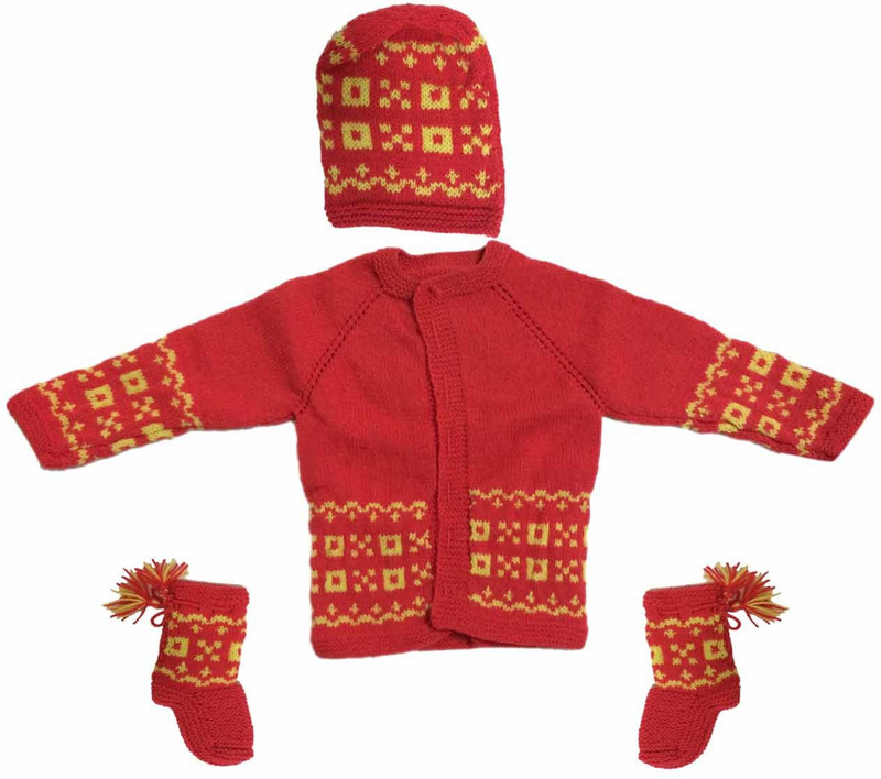 cute collection Baby Boys & Baby Girls Casual Sweater Bootie, Cap(Red)