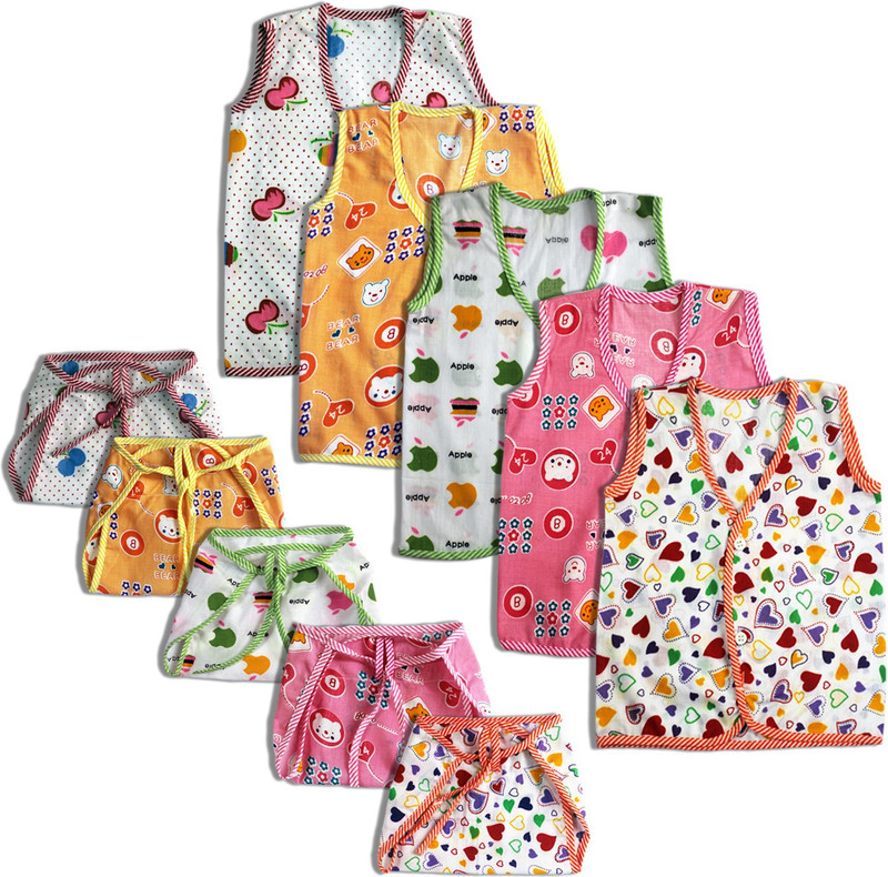 dreamstick Baby Boys & Baby Girls Casual Top Panty(Multicolor)