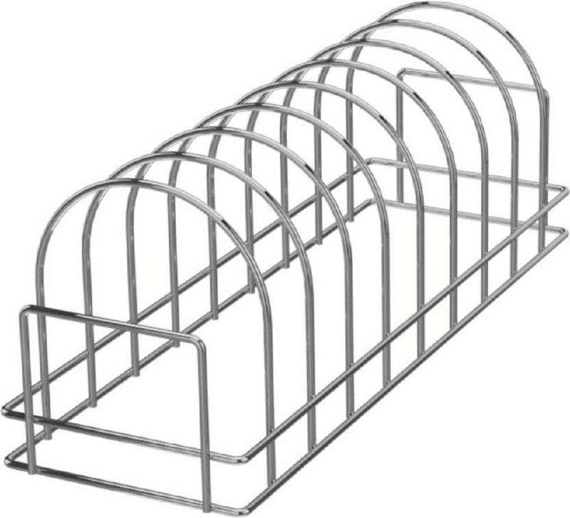 shopmart ROUND SHAPE DISH STAND Steel Kitchen Rack(Silver)