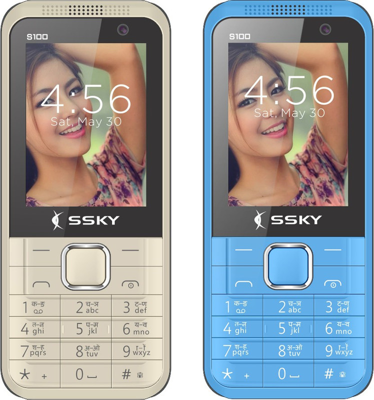 Ssky S100 Combo of Two Mobiles(Gold, Blue) Ssky S100 Combo of Two Mobiles(Gold, Blue)
