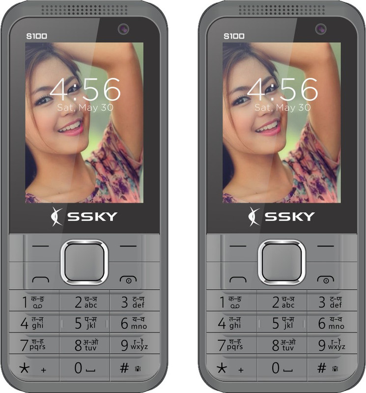 Ssky S100 Combo of Two Mobiles(Grey) Ssky S100 Combo of Two Mobiles(Grey)