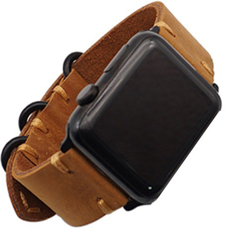 comfituck bands Comfituck Watch band Straps 42mm, 44mm Leather Band Smart Band Strap(Brown)