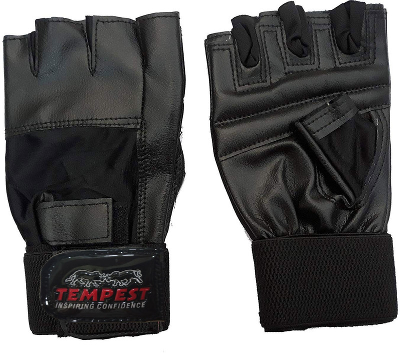 Tempest Starter Foam Gym Gloves/Cycling Gloves/Riding Gloves/Stretchable Gym & Fitness Gloves(Black)