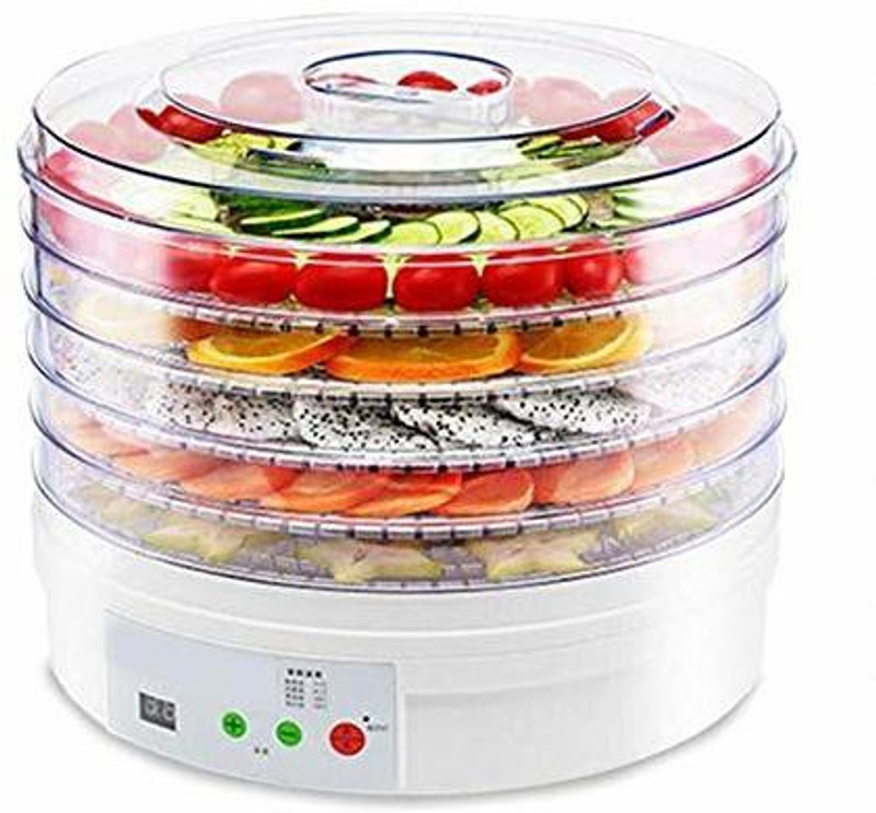 Dreamshop Thermostat for Food Fruit Dehydrator Machine 5 Stackable Tray Plastic Steamer(10 L)