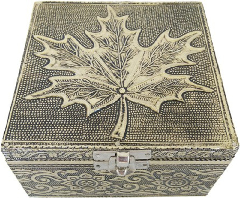 lavender craft LC-JB-5x5-MAPLE-GER.OX. Diwali Box, Eid Box, Dry Fruit Box, Wedding Gift Box, Wooden Gift Box, Chocolate Gift Box, Sweet Gift Box Vanity Box(GOLDEN)