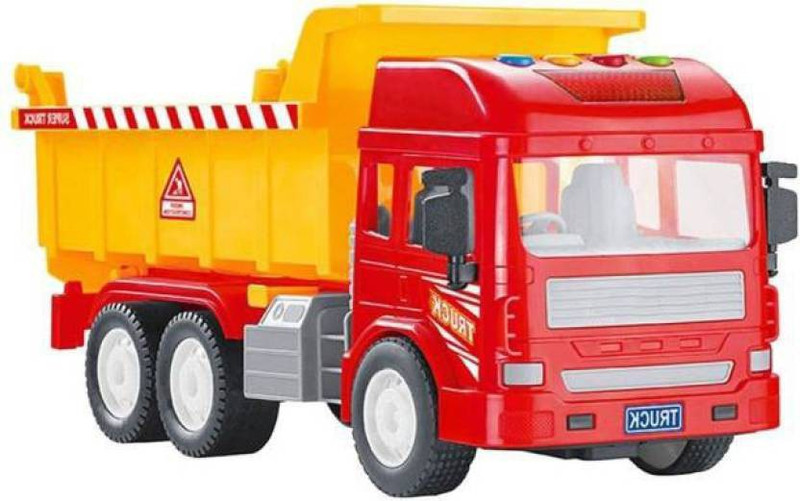 ps aakriti Dumper With Sound, Melodies, Poem Music And Light (Minimum Age2 Year) (multicolor )(Red, Yellow)
