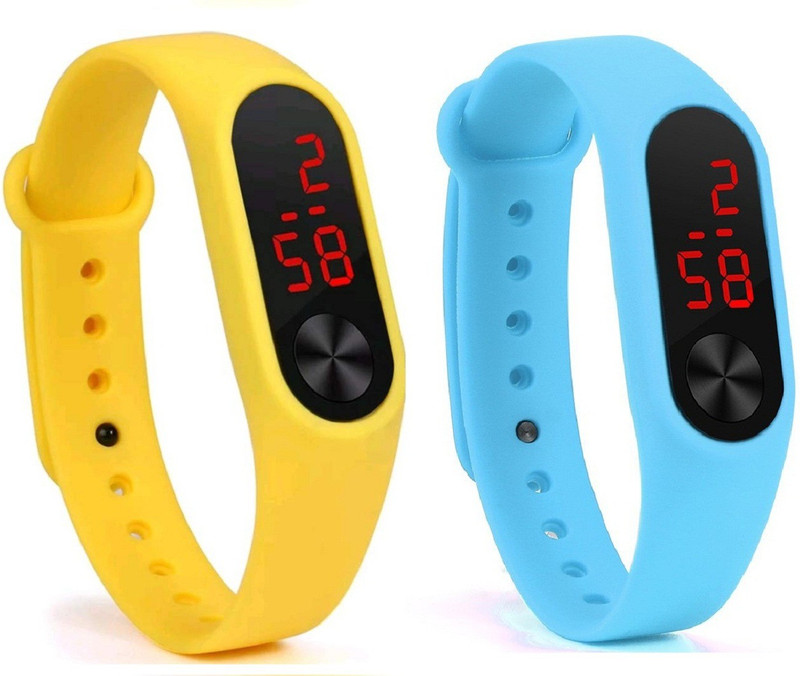 flytech Skyblue Rubber Strap Band Unisex Digital Watch For kids & boys Digital Watch  - For Boys & Girls