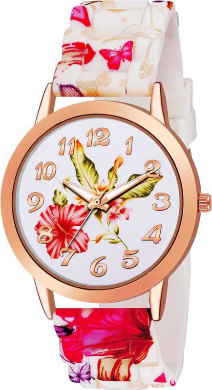 paul jordan NEW GENVA PLATINUM SL-0068 FLORAL SMALL SIZE DIAL -25 mm diameter FANCY ladies & WOMEN Analog Watch - For Girls Analog Watch  - For Men
