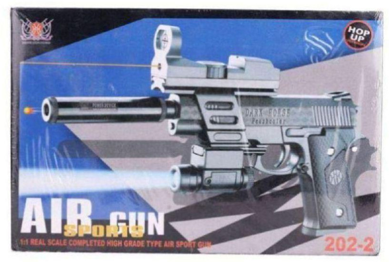 dmpl Air Sports 202-2 Plastic Action Toy Gun Set with Bullet, Laser & more(Multicolor)