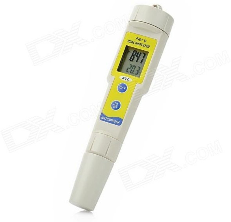 ACROMEC PH-035 Professional Digital PH Meter & Temperature Meter Waterproof Pen-Type High Accuracy PH Meter with Temperature Display Erma pH-035 with Automatic Temperature Compensation (Erma pH-035) Digital Thermometer(White)