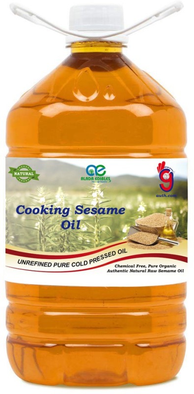 99Auth Natural Raw Cold Pressed Gingelly/Sesame/TIL oil. 5 Ltr Sesame Oil Plastic Bottle(5 L)