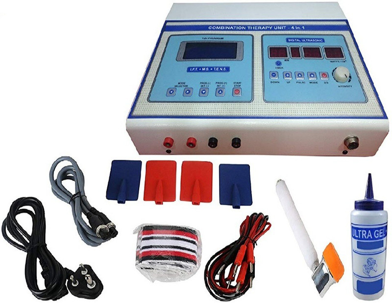 physio future international LCD Prograsmming 4 in 1 combo (Ift+Tens+Ms+US) For Physiotherapy Ultrasonic+tens+ms+ift Electrotherapy Device(PFI 018)