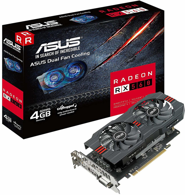 Asus AMD/ATI asusrx560 4 GB 4 GB GDDR6 Graphics Card(Black)