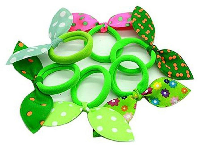 styling fashion hair tiy band for girls and women(pack of 6) Hair Claw(Green, Multicolor)