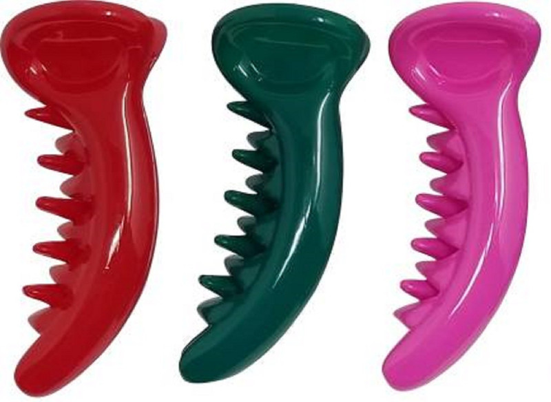 styling fashion combo of 3 multicolour banana clip Plastic Banana Clip(Multicolor)