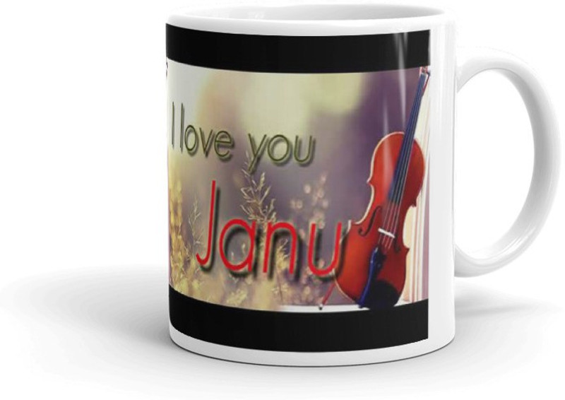 JAY AMBAY TRADERS I Love You Janu Printed Coffee330 Ml Coffeefor Friend, G Ceramic Mug(330 ml)