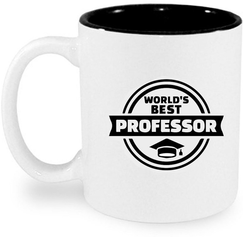 juvixbuy Printed World's best Professor Inside Black Ceramic Coffee mug Ceramic Mug(325 ml)