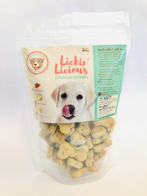 clever canine Herbed Cheese Flavour Crunchy Bikkies Cheese Dog Treat(200 g)