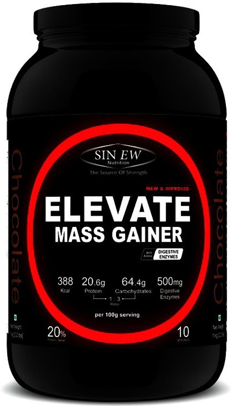 Sinew Nutrition Elevate Mass Gainer 1kg Chocolate Weight Gainers/Mass Gainers(1000 g, Chocolate)