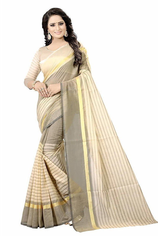 shriji fashion Self Design Bollywood Velvet Saree(Cream)