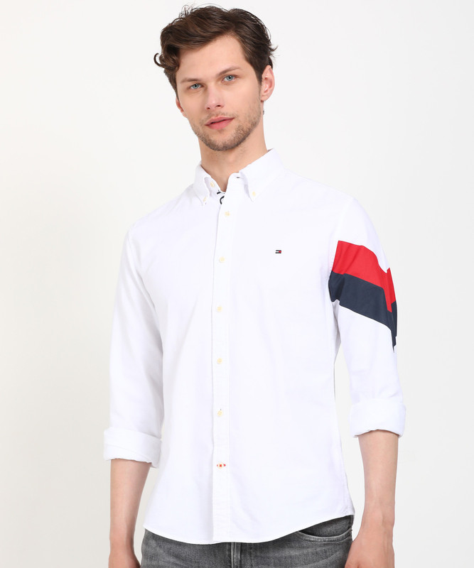 Tommy hilfiger 2025 denim white shirt