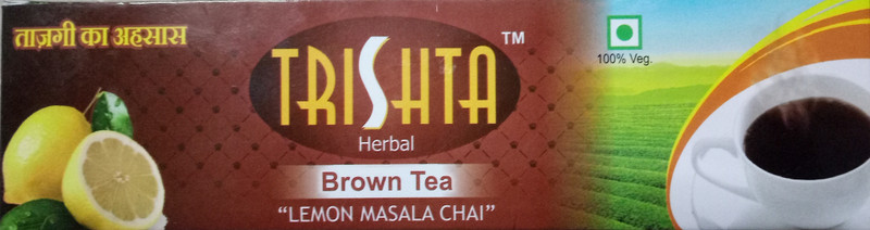 trishta Lemon Masala Chai Black Pepper, Lemon, Ginger Herbal Tea Box(10 Bags)