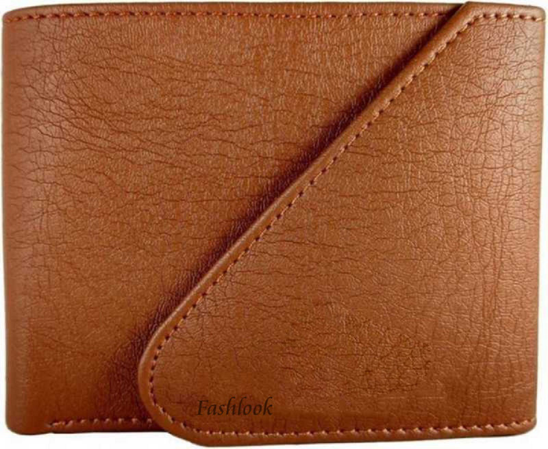 fashlook Men Casual Brown Artificial Leather Wallet(6 Card Slots)