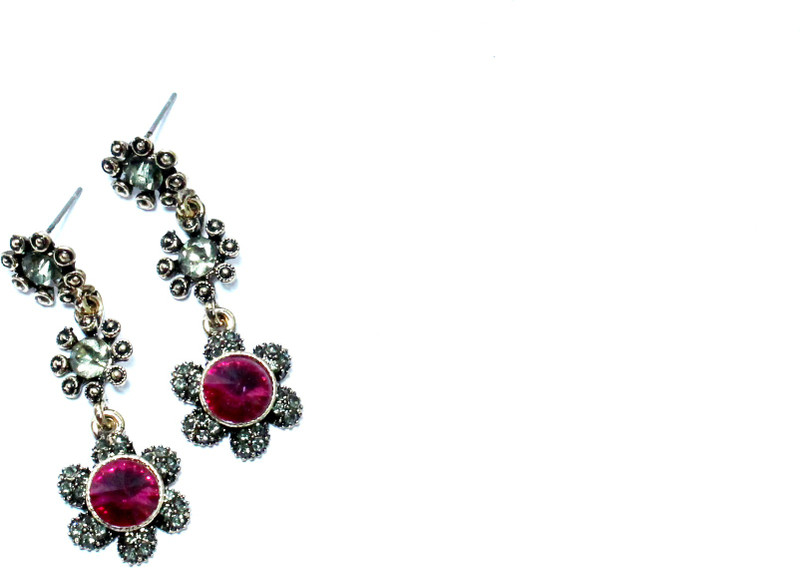 premia Premia Black Metal Stones Stone Drops & Danglers