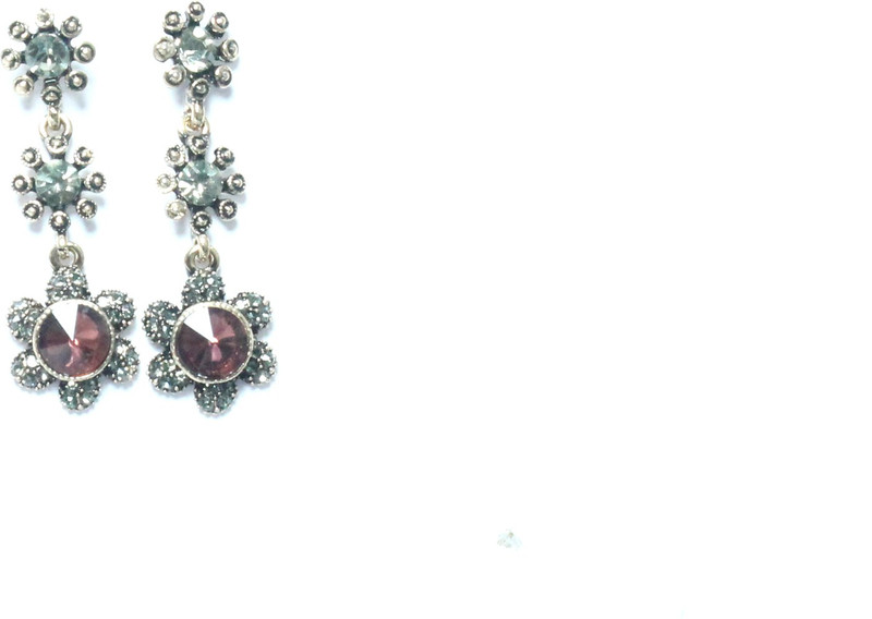 premia Premia Black Metal Stones Dangle & Drop Beautiful High Quality Earring Stone, Alloy Drops & Danglers