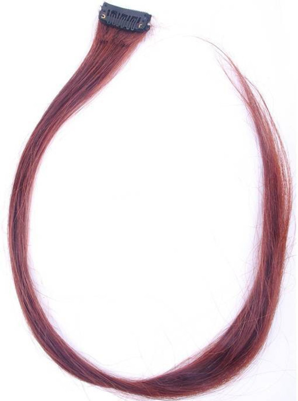 glan Mehroon Color With Clip In Straight Hair Extension