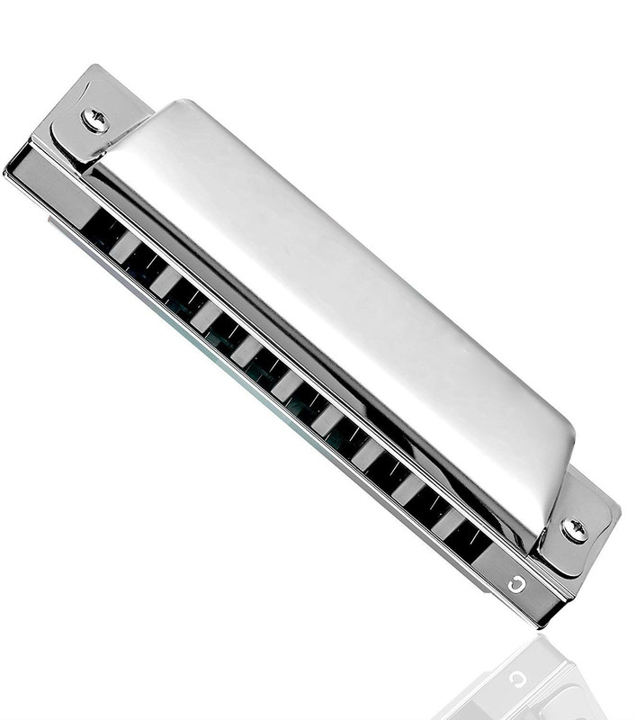 Zahuu 10 Blues Mouth Organ Harmonica(Silver)