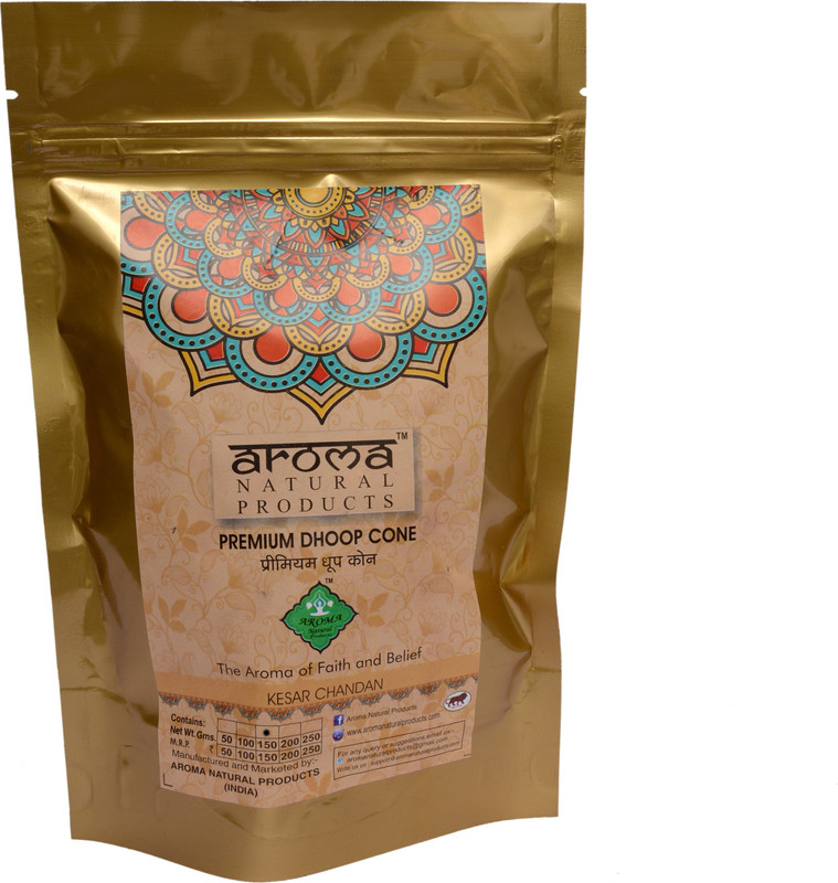 aroma natural products DHOOP CONE KESAR CHANDAN 150 GM CHANDAN Agarbattis(150 Units)