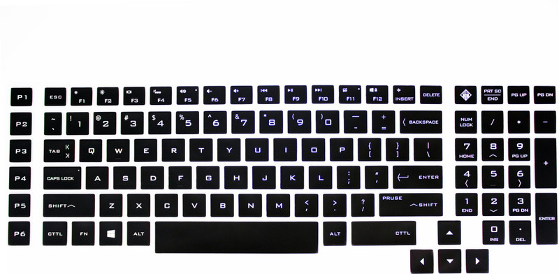 Saco 17.3" OMEN 17t, OMEN 17-an011dx 17-an012dx Laptop Keyboard Skin(Black)