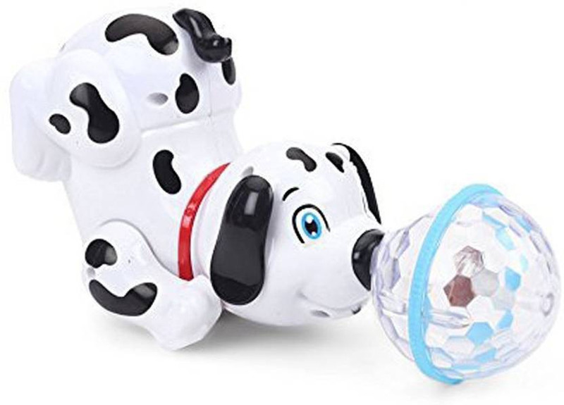 cktech Dancing Dog with Music Flashing Lights (White)(White)