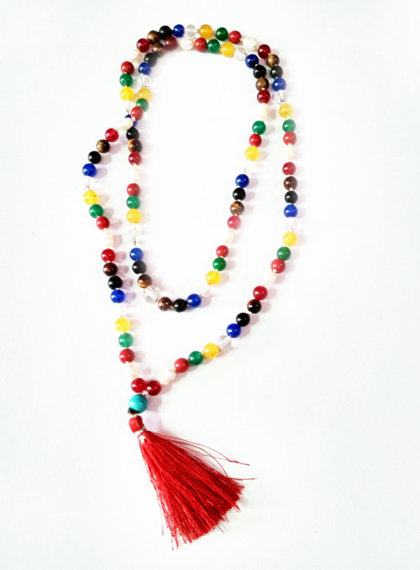mormukut Navratna Mala Beautiful piece Stone Necklace