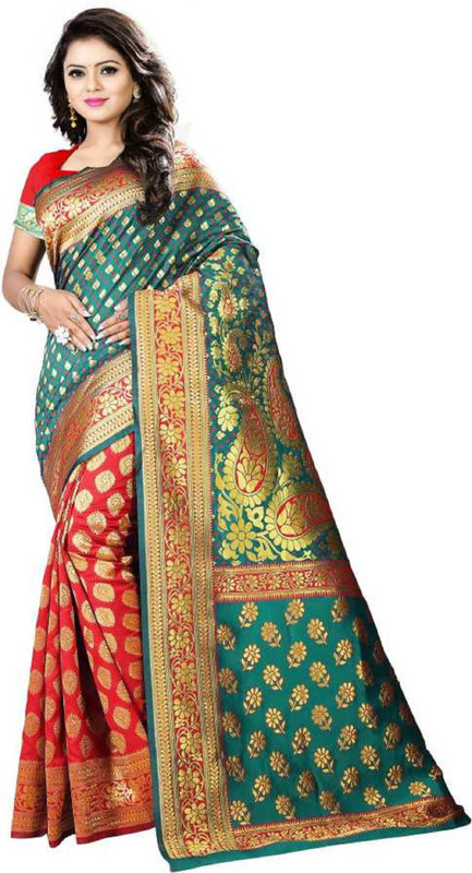 mangalam fashion Woven Banarasi Poly Silk Saree(Multicolor)