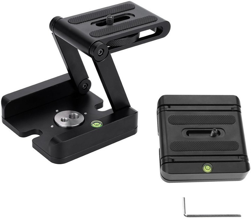 SHOPEE DSLR Camera CNC Foldable Z TriPod Flex Pan Tilt Ball Head Desktop Stand Tripod Ball Head(Black, Supports Up to 3000 g)