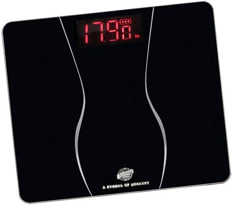 Rorian Personal Red Led Health Body Weight Machine Digital Toughened Glass Weighing Scale(Black)