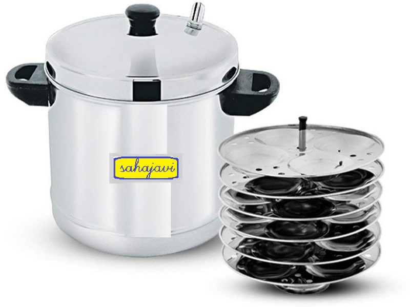 sahajavi Sahajavi Gas and Induction Base 6 Plates Idly Cooker Induction & Standard Idli Maker(6 Plates , 24 Idlis )