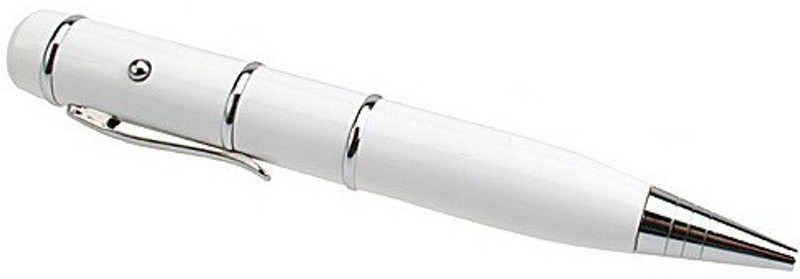 Nexshop High Quality Designer USB 2.0 Flash Drive With Writing Ball Point Pen 4 GB Pen Drive Compatible with Gaming Console, Desktop Computer, Tablet, Audio Player, Television, Laptop USB 2.0 Metal Case(White)