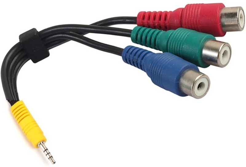 Buy Teratech TV out Cable 3.5mm Stereo Male Jack To 3 RCA YPbPr Female Component Cable Multicolor For DVD Online at desertcartUAE
