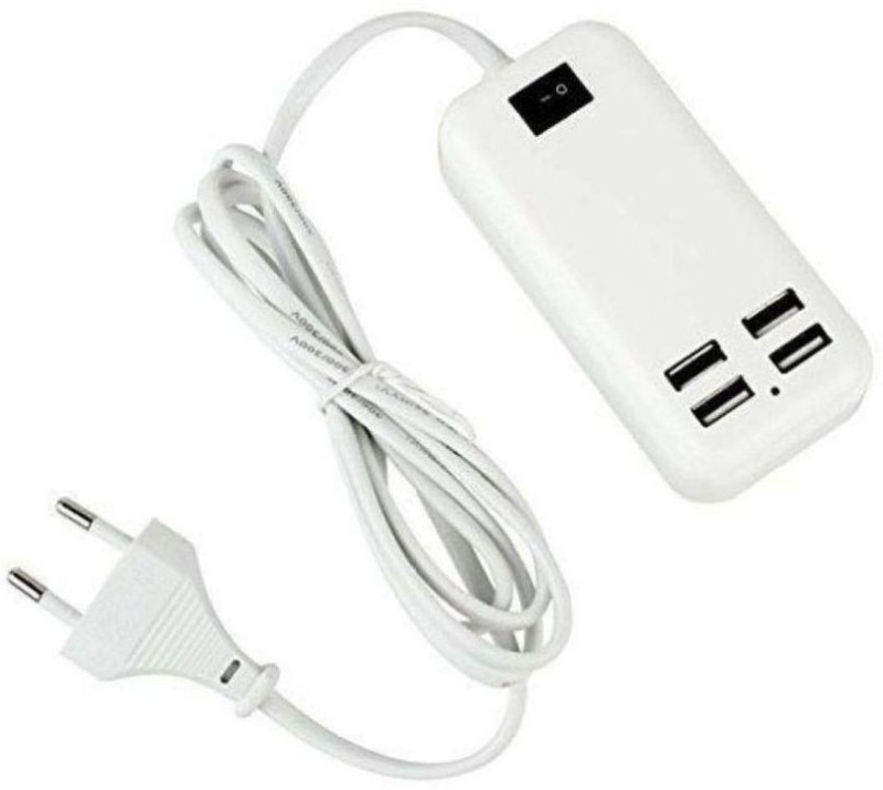 rmendous 4 Port USB Desktop Charger ( 15W ) AC Power Adapter USB Hub(White)