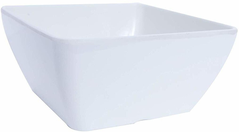 swift international Melamine Square Serving Bowl - 8" pack of 1 white Melamine Bowl(White, Pack of 1)