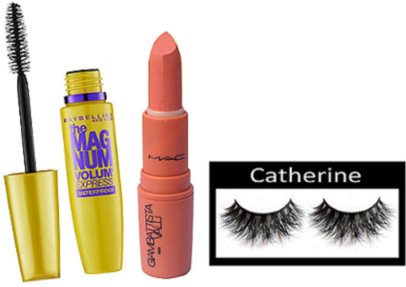 catherine Eyelashes & Lipstick, Volum Express Waterproof Mascara(3 Items in the set)
