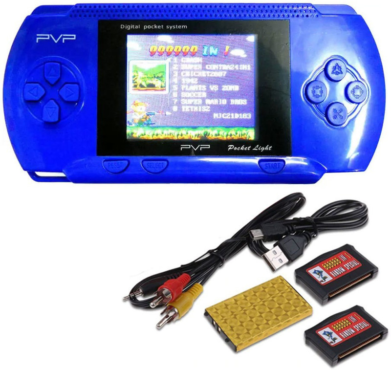KLUZIE PVP Station Digital Game with Built-in Game-console with TV output 8 GB with Mario, DR MARIO, CONTRA, CRICKET GAME, TURTLE, SUPER MARIO, OTHER 3000 FAMOUS GAMES(Blue)