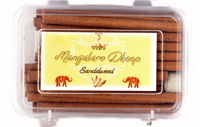 vidhi mangalam Dhoop Sticks Pack/Box (Sandalwood) - Pack of 40 Dhoop Sticks Sandalwood Agarbattis(40 Units)