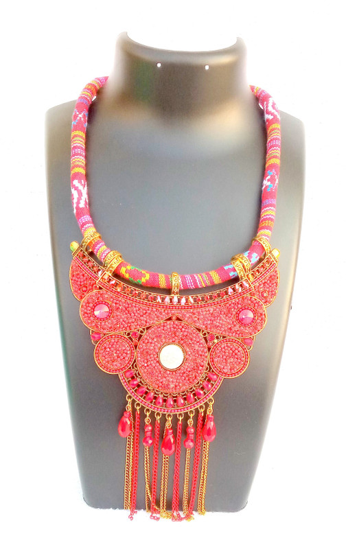 kaamitra LOVE heart Beads Metal Necklace