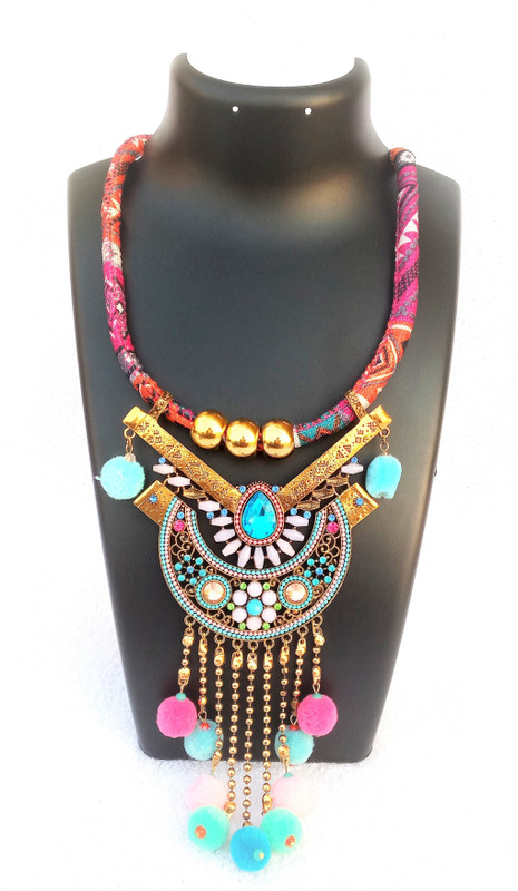 kaamitra Wizards style Beads Metal Necklace