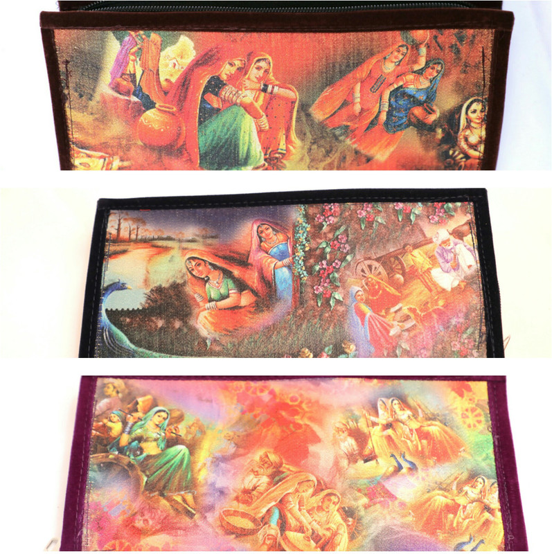 krishna bag 3D purse multi color (combo pack) 3 pic Coin Purse(Multicolor)