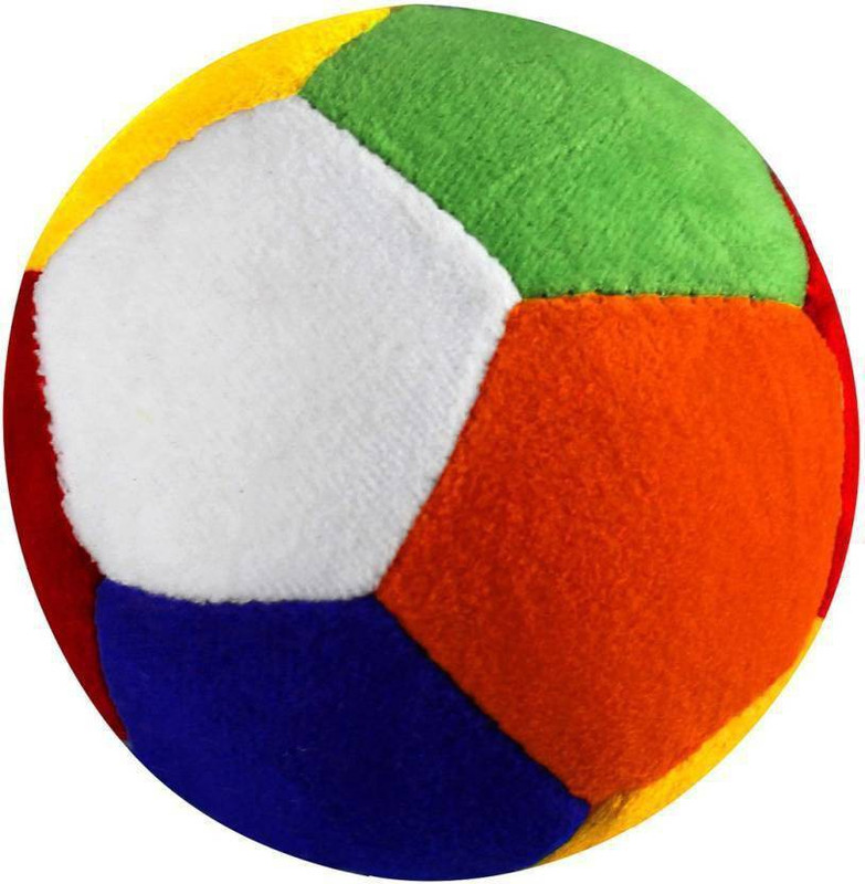 RaHee Stuffed Soft Plus Ball With Rattle Sound  - 11 cm(Multicolor)